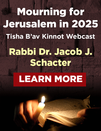 Tisha B'av Webcast Ad